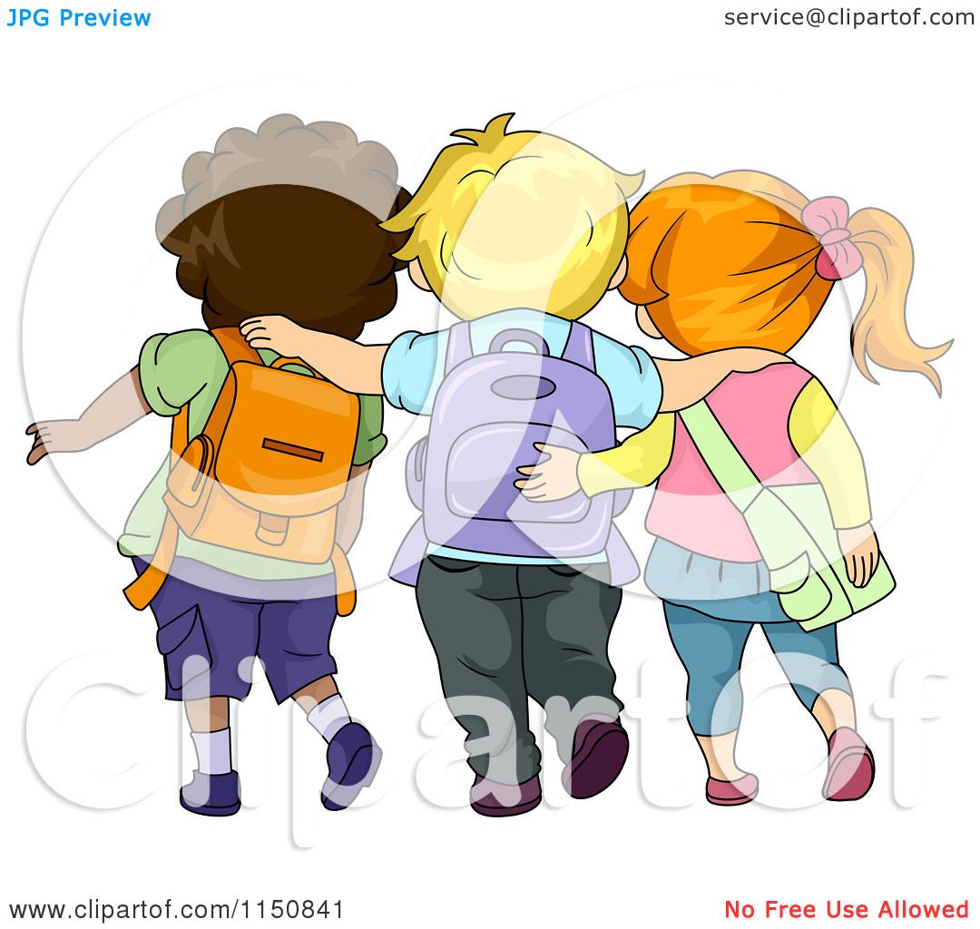 Children Playing At School Cartoon