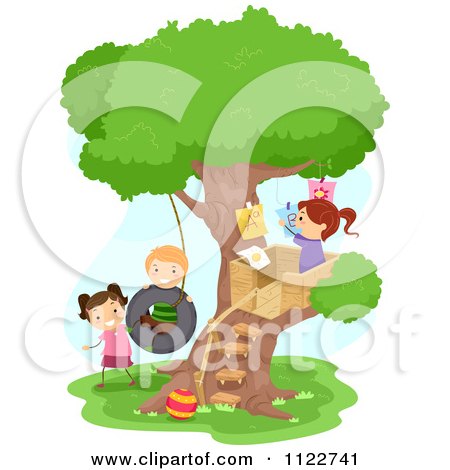 Children Playing At School Cartoon