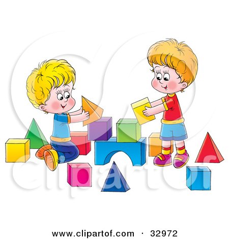 Children Playing Cartoon Clip Art