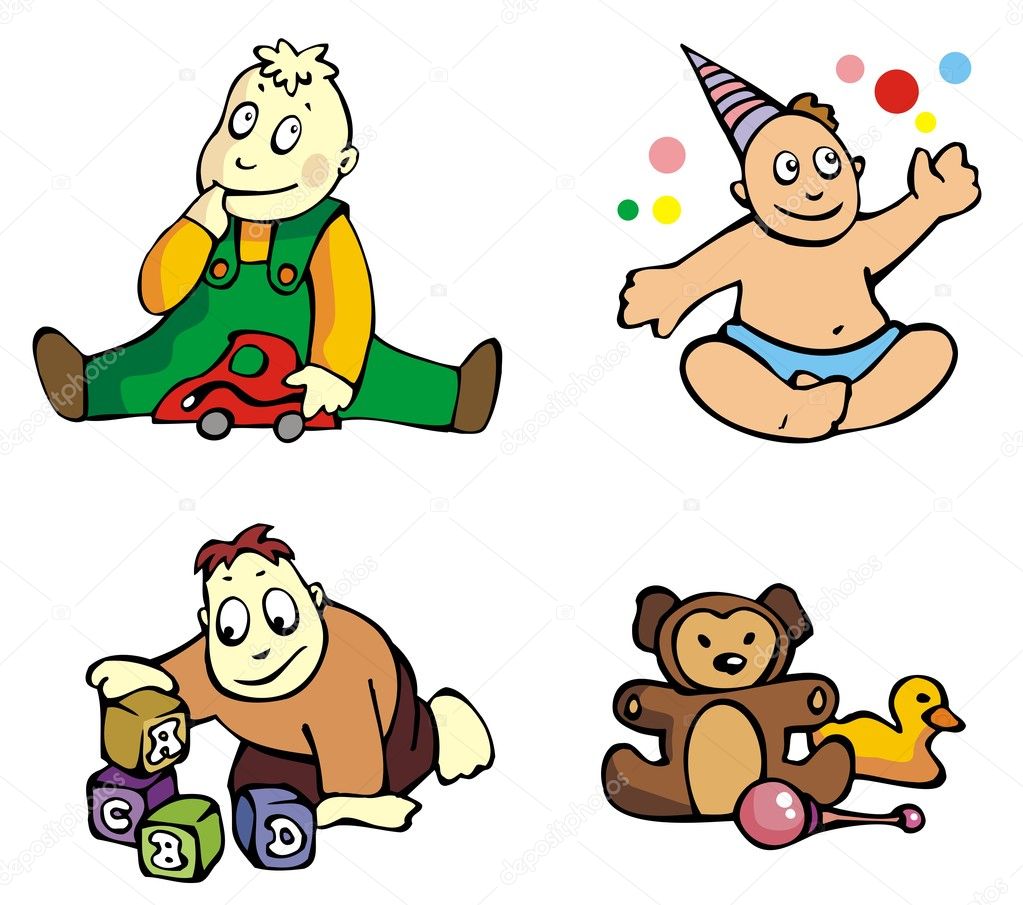 Children Playing Cartoon Images