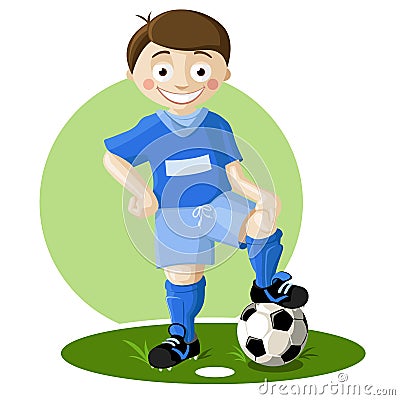 Children Playing Football Cartoon