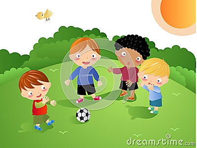 Children Playing Football Images