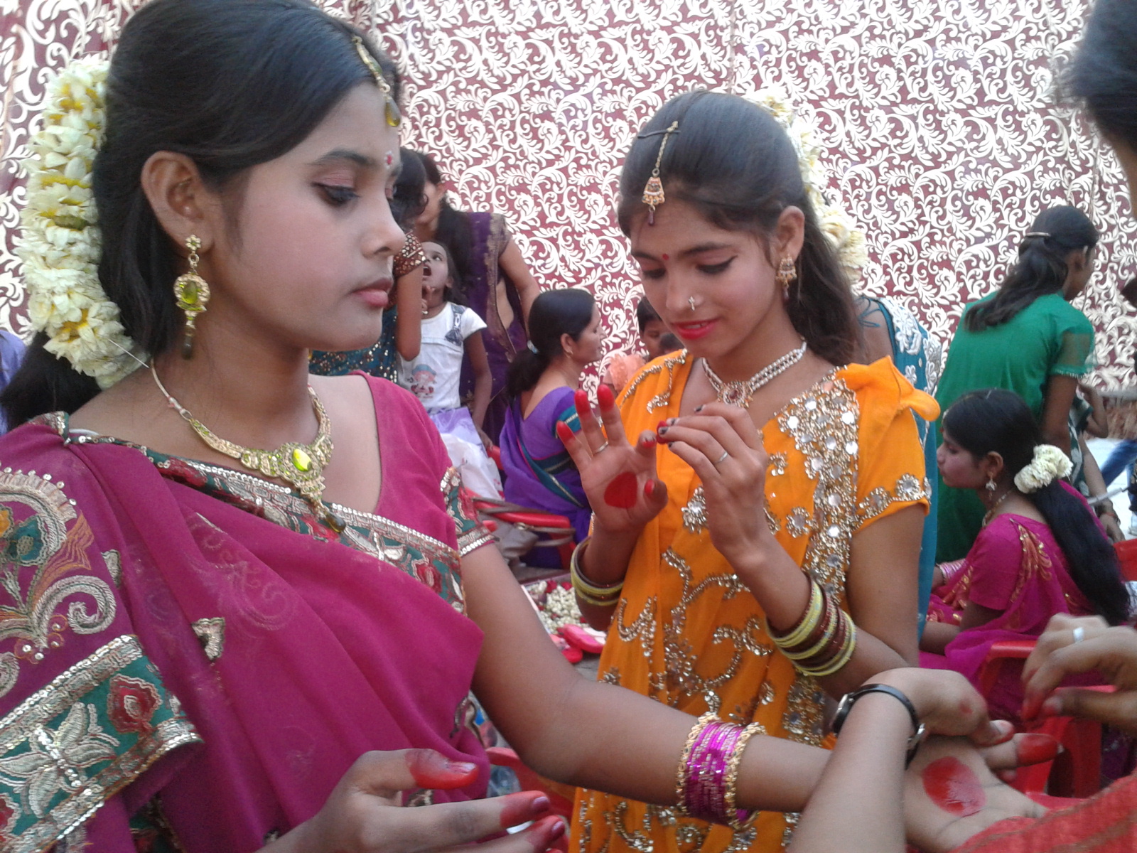 Children Playing Holi Photos