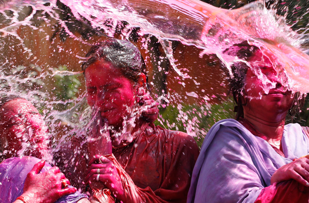 Children Playing Holi Photos