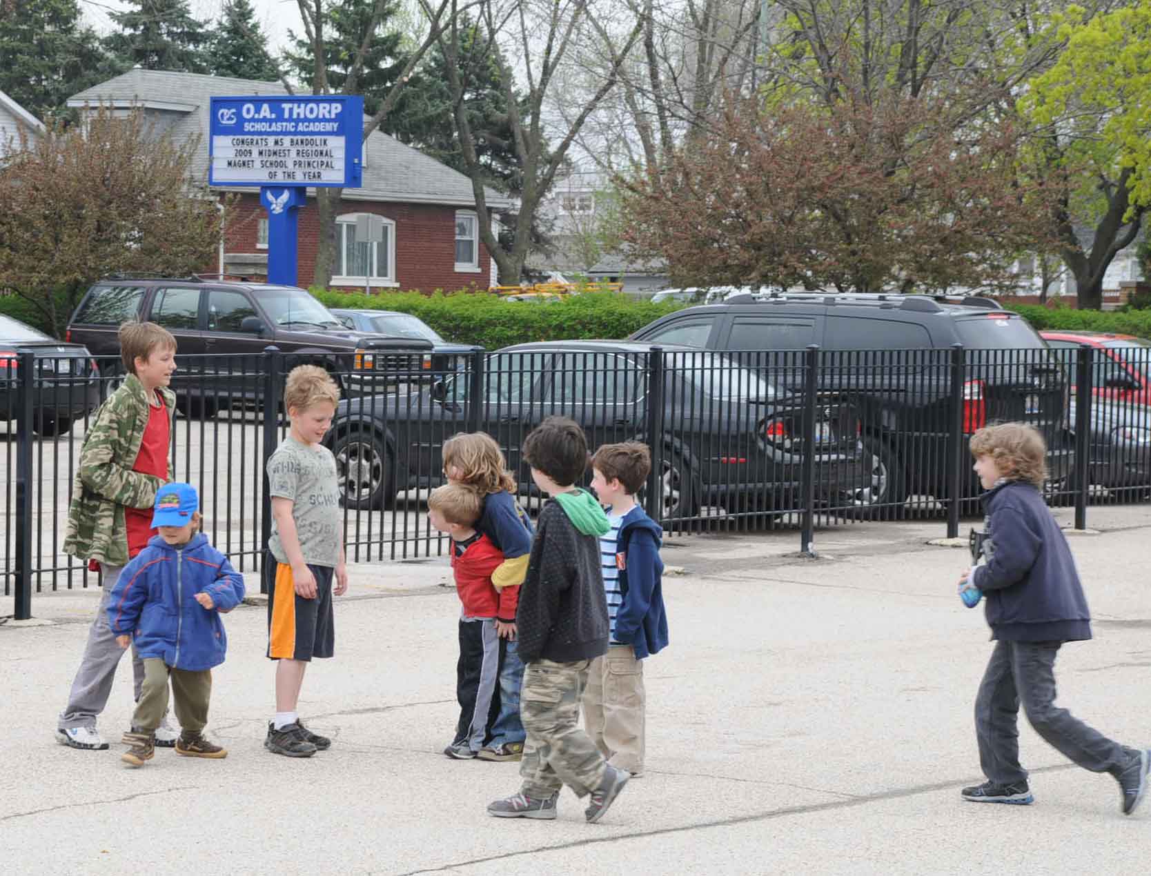 Children Playing Together At School