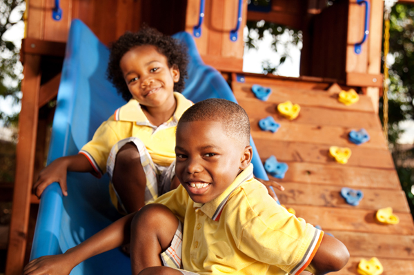 Children Playing Together At School