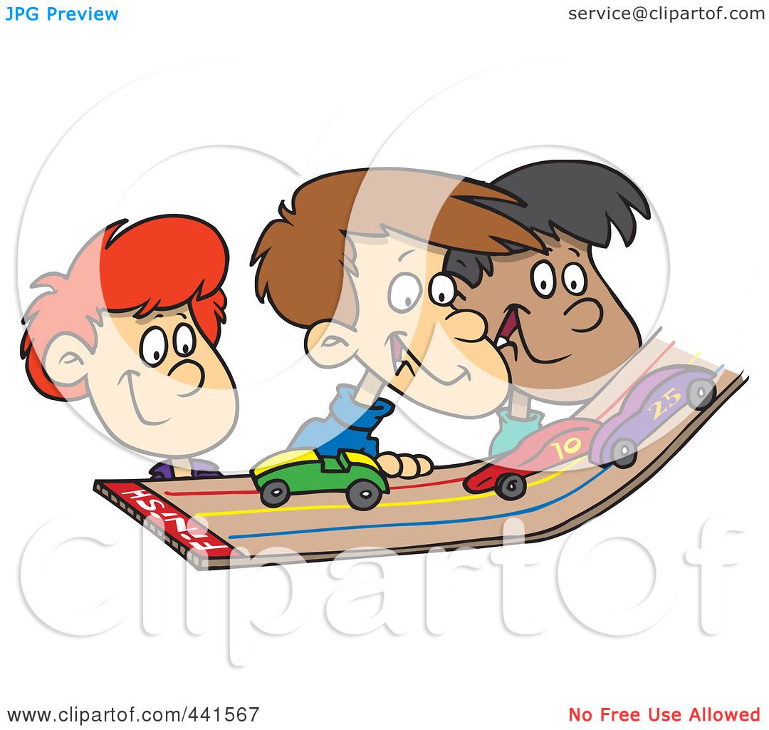 Children Playing Together Cartoon