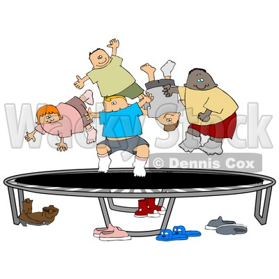 Children Playing Together Clipart