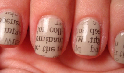 Diy Newspaper Nails