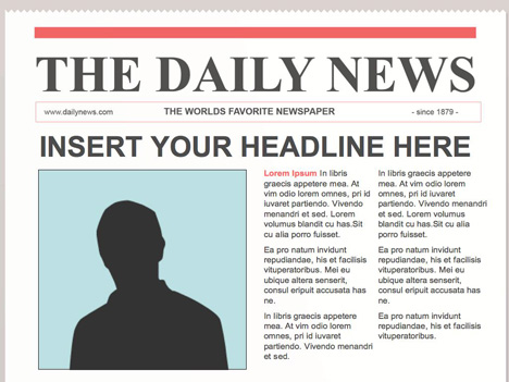 Example Of A Newspaper Article Layout