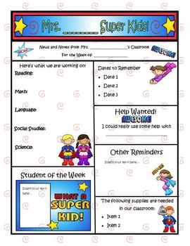 Free Printable Newsletter Templates For Kids