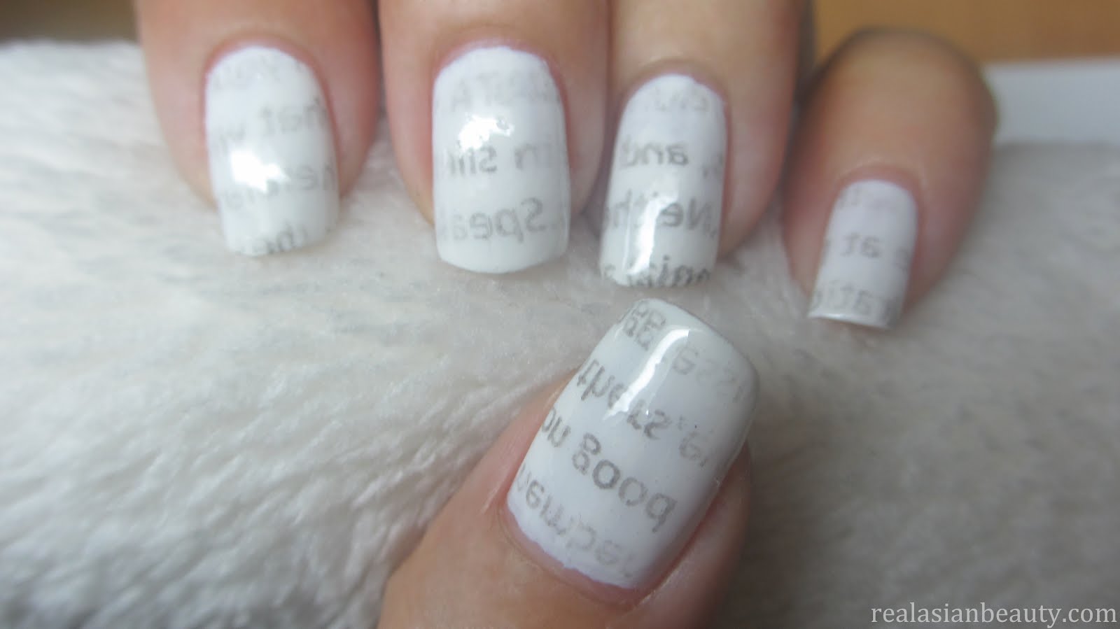 How To Do Newspaper Nails Using Water