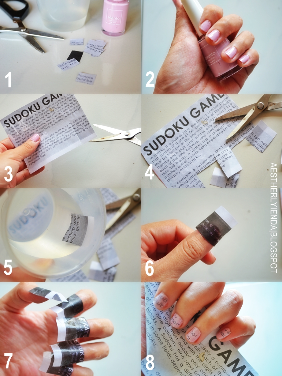 How To Do Newspaper Nails With Almond Extract