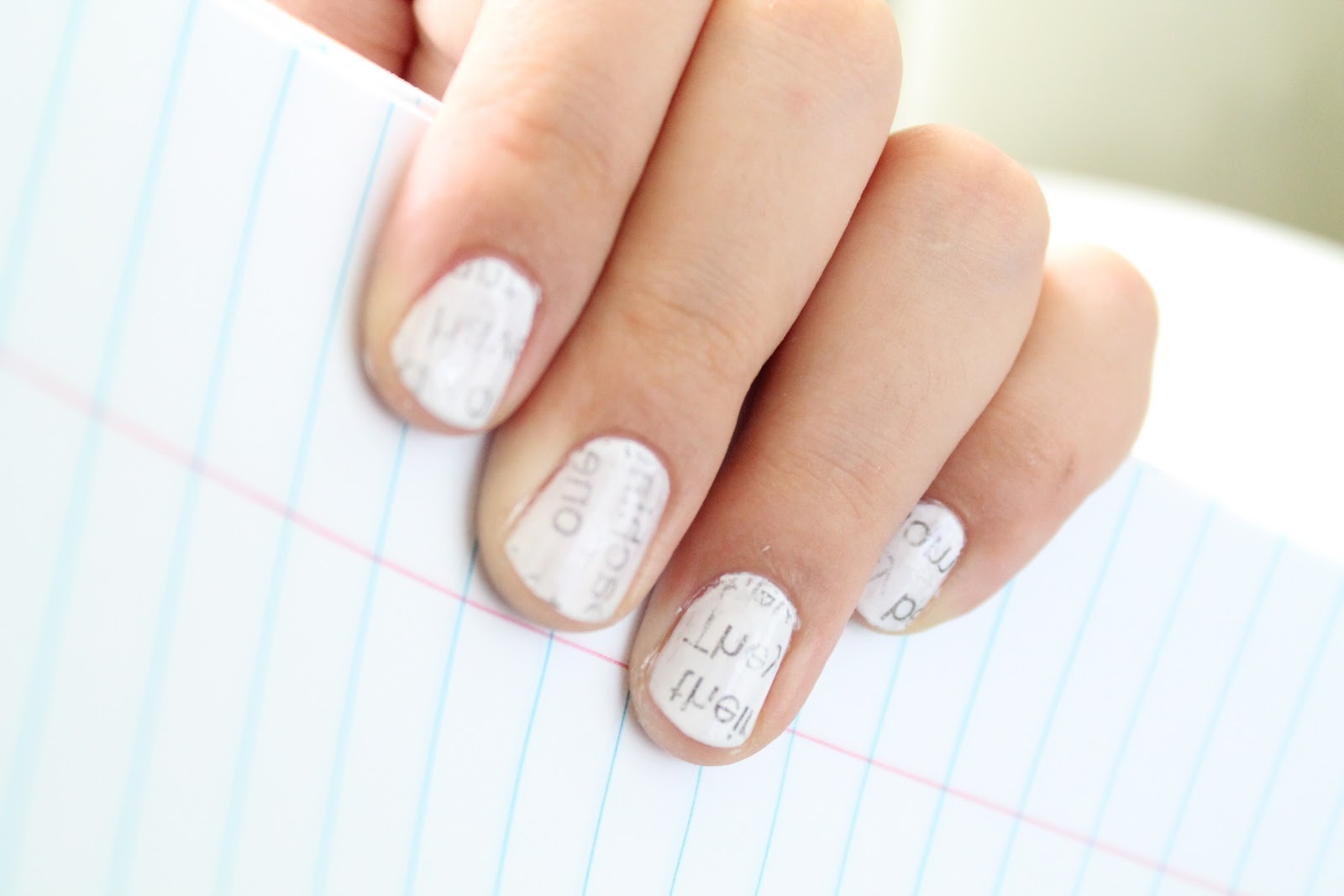 How To Make Newspaper Nails Without Alcohol