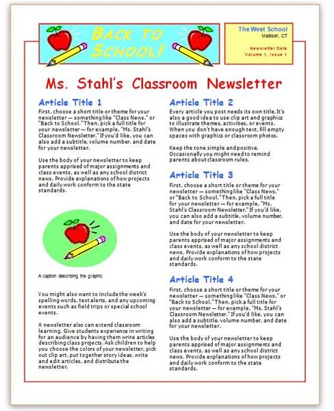 Newsletter Templates For Word