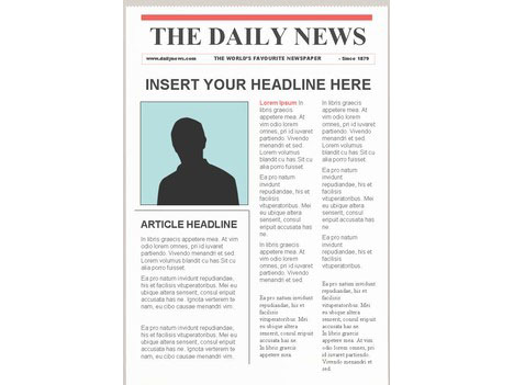 Newspaper Article Format Template