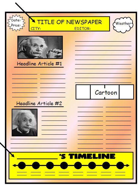 Newspaper Article Template For Kids Printable