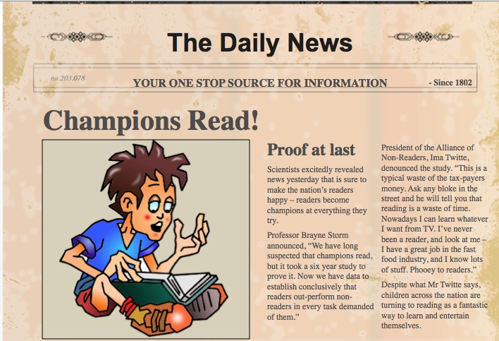 Newspaper Articles For Kids