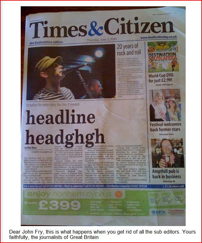 Newspaper Front Page Layout Template