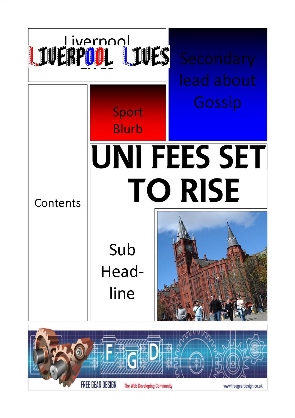 Newspaper Front Page Layout Template
