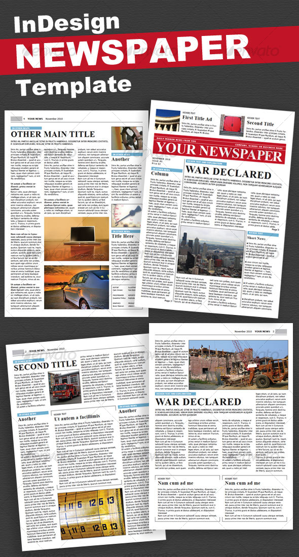 Newspaper Layout Indesign