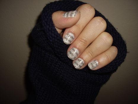 Newspaper Nails Tutorial