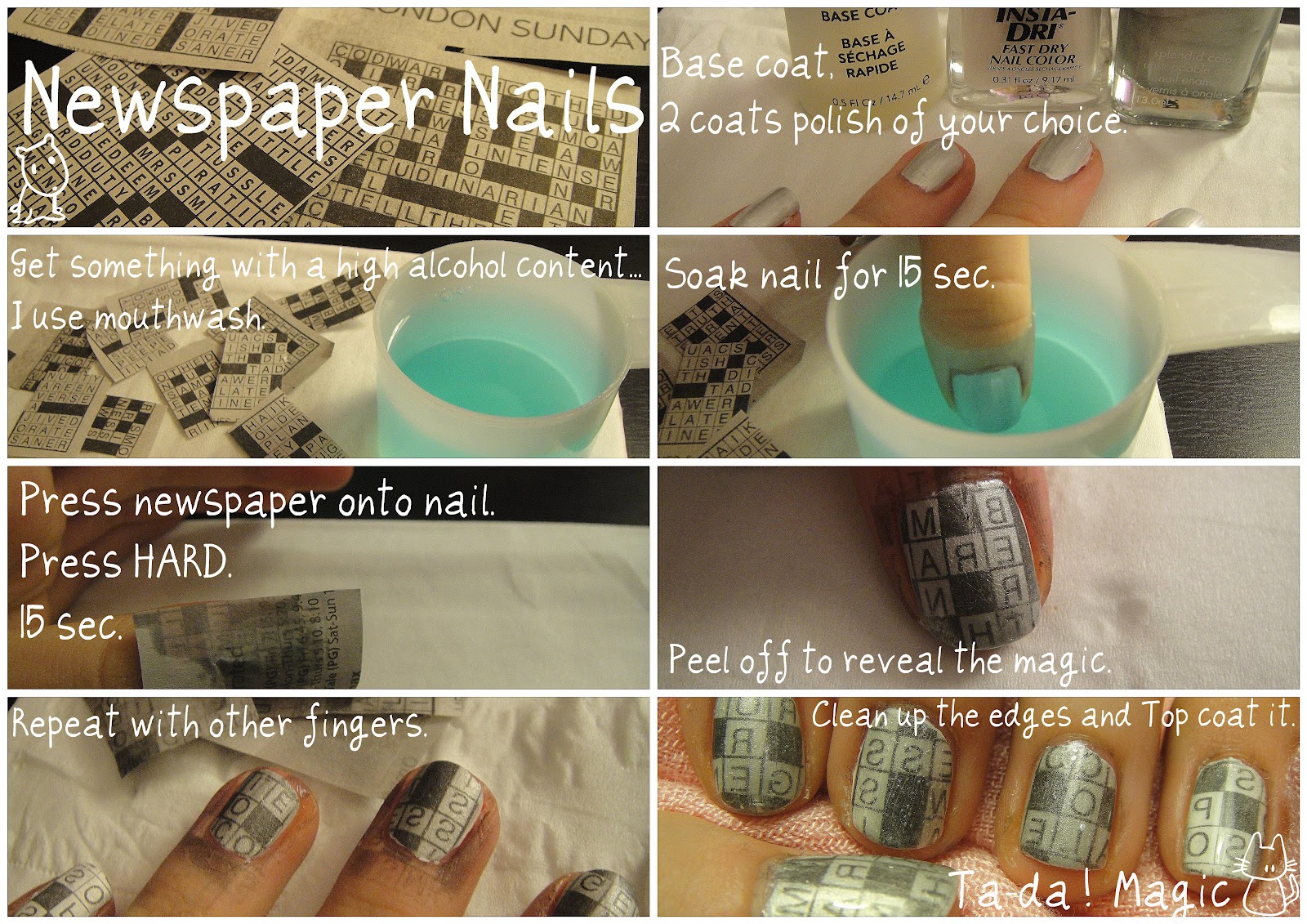 Newspaper Nails Tutorial