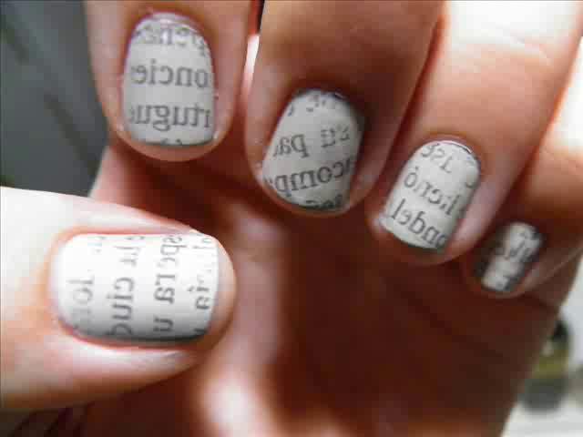 Newspaper Nails Tutorial