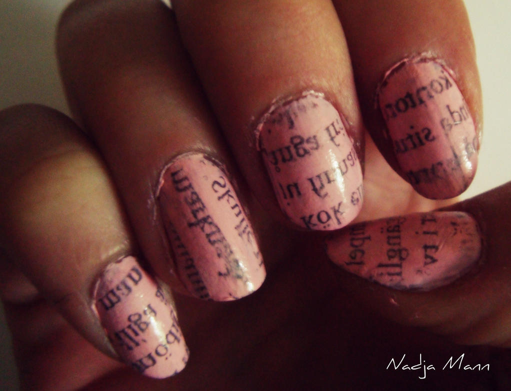 Newspaper Nails Tutorial With Water