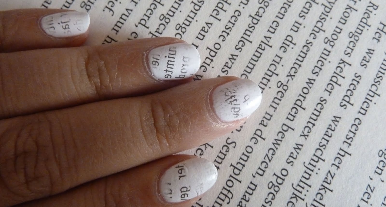 Newspaper Nails Tutorial With Water