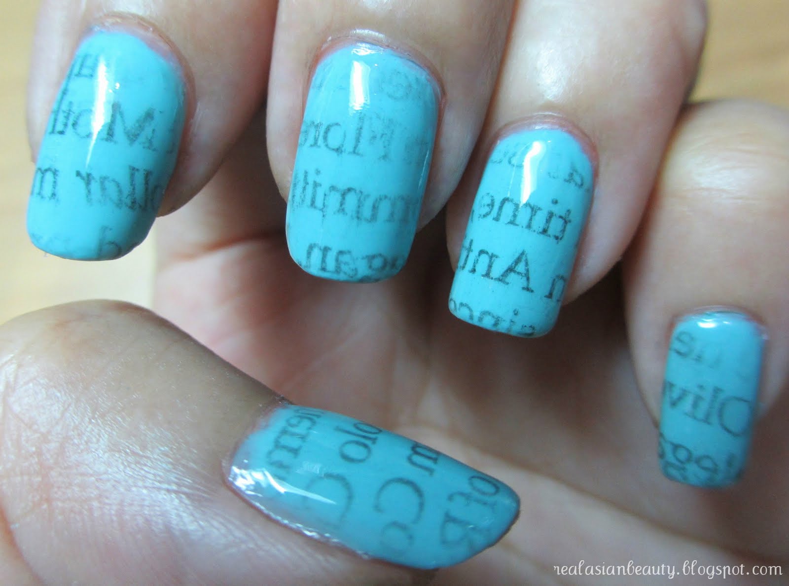 Newspaper Nails Tutorial With Water