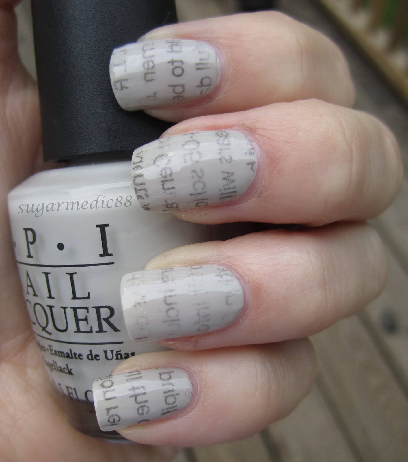 Newspaper Nails Tutorial Without Alcohol