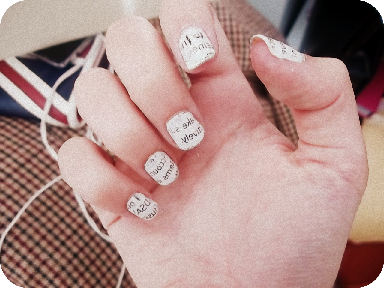 Newspaper Nails With Water