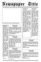 Newspaper Template Microsoft Word Free