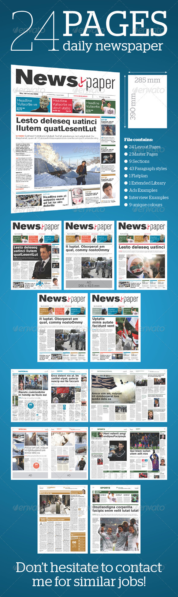 Newspaper Template Photoshop Elements
