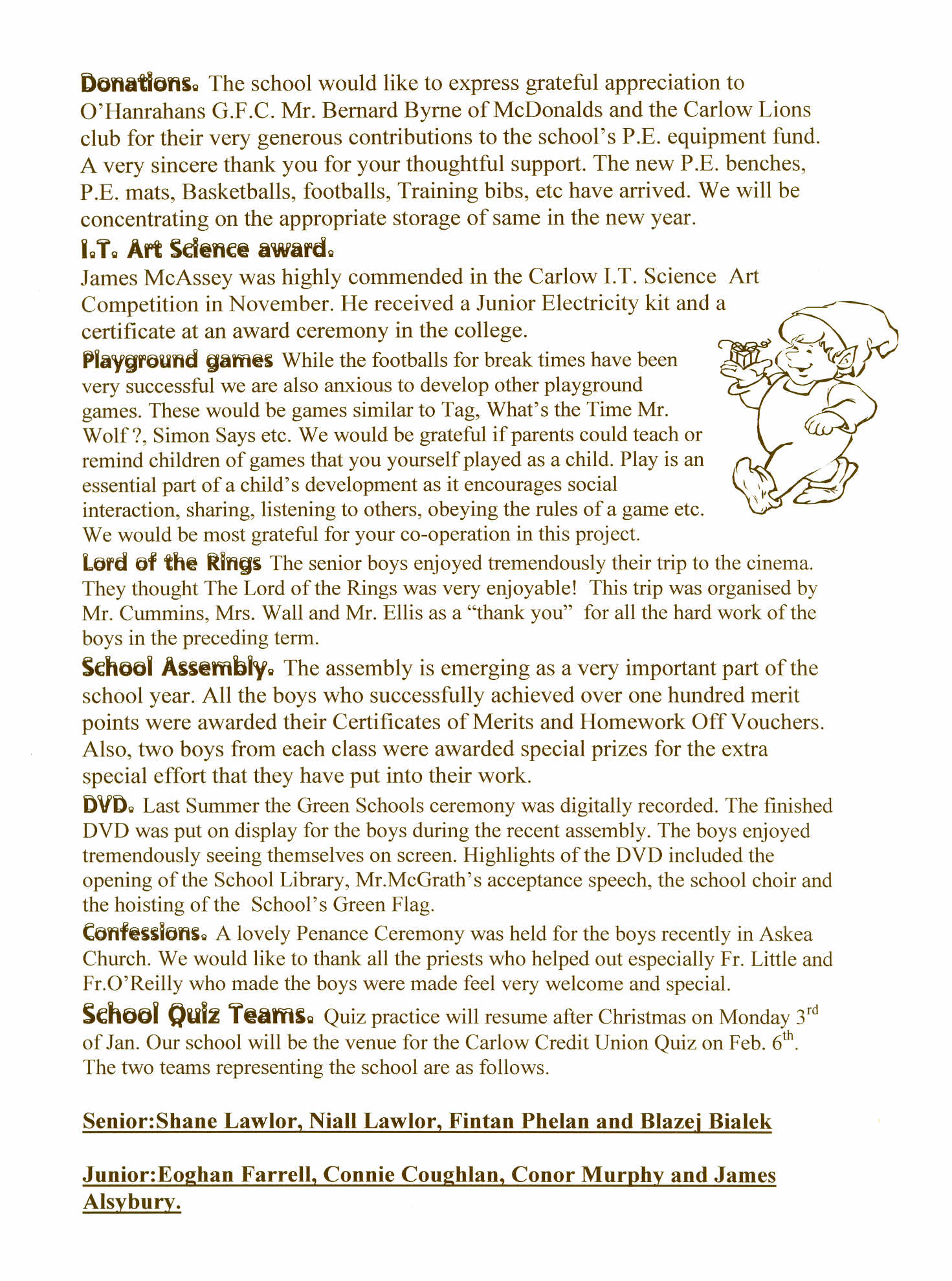 School Newsletter Examples