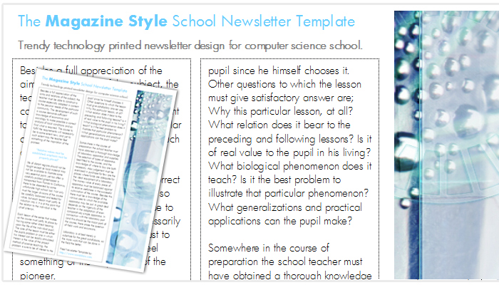 School Newsletter Format