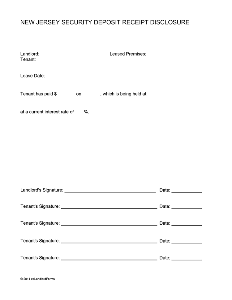 Security Deposit Receipt Sample